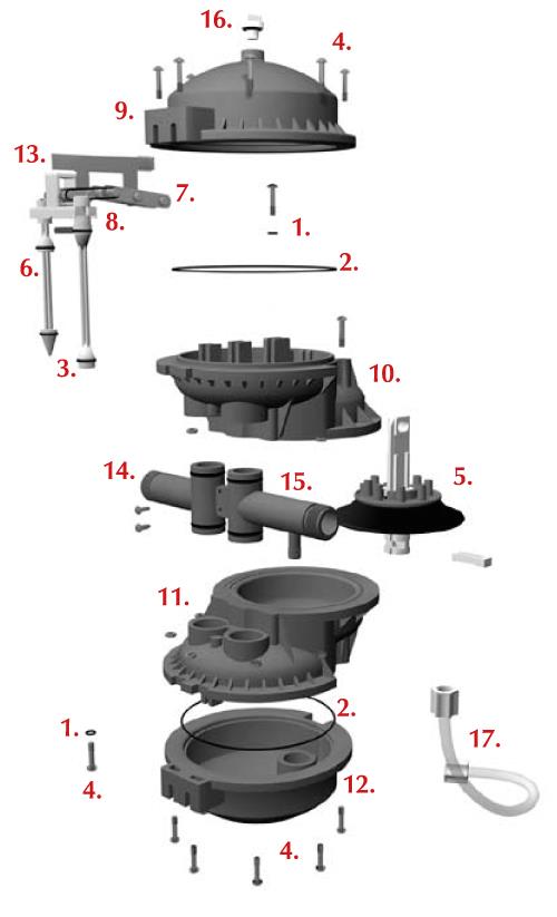 Chemilizer HN55 Medicator Parts List